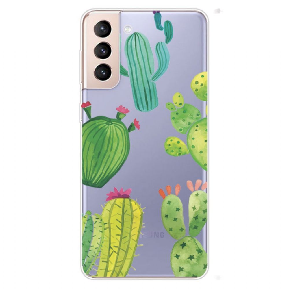 Hoesje voor Samsung Galaxy S22 Plus 5G Cactus Aquarel