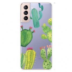 Hoesje voor Samsung Galaxy S22 Plus 5G Cactus Aquarel