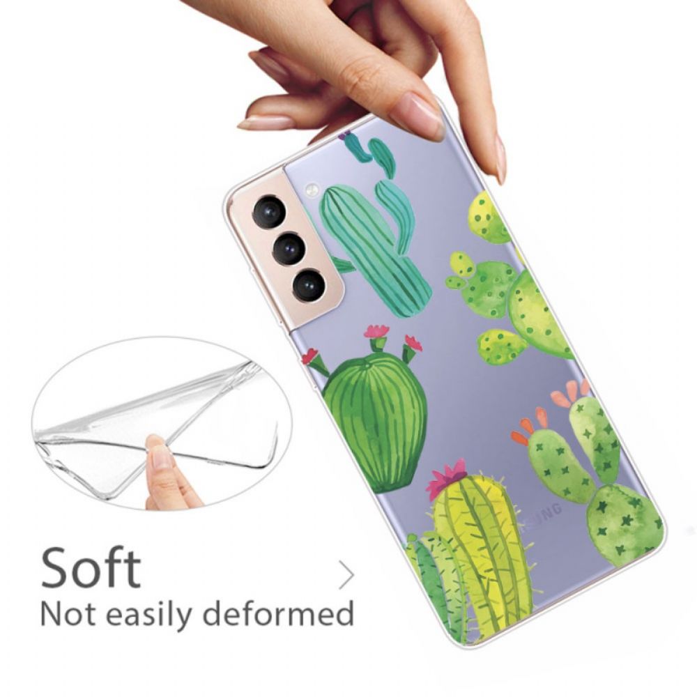 Hoesje voor Samsung Galaxy S22 Plus 5G Cactus Aquarel