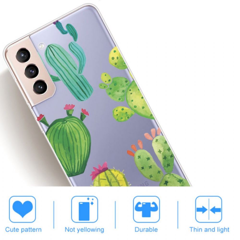 Hoesje voor Samsung Galaxy S22 Plus 5G Cactus Aquarel