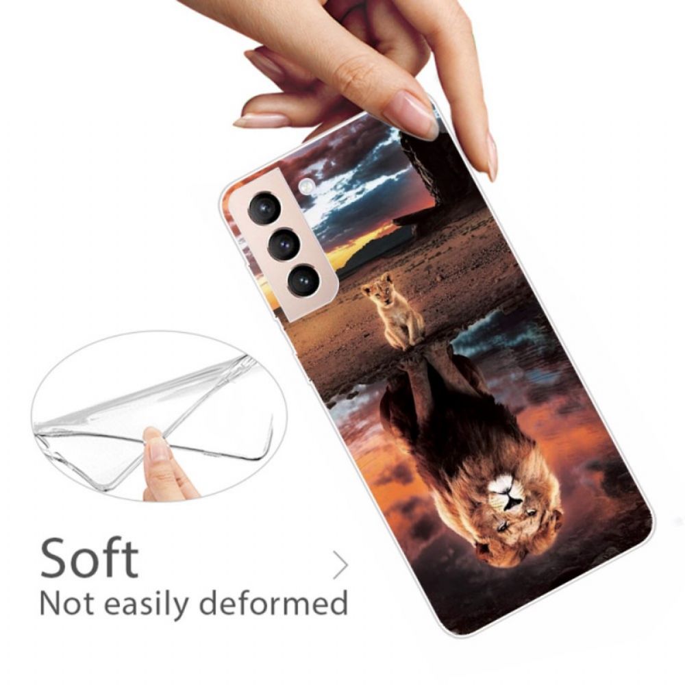 Hoesje voor Samsung Galaxy S22 Plus 5G Droom Leeuwenwelp