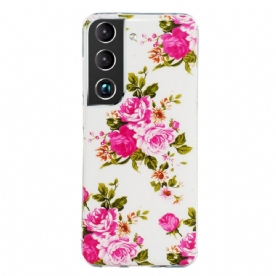 Hoesje voor Samsung Galaxy S22 Plus 5G Fluorescerende Vrijheidsbloemen