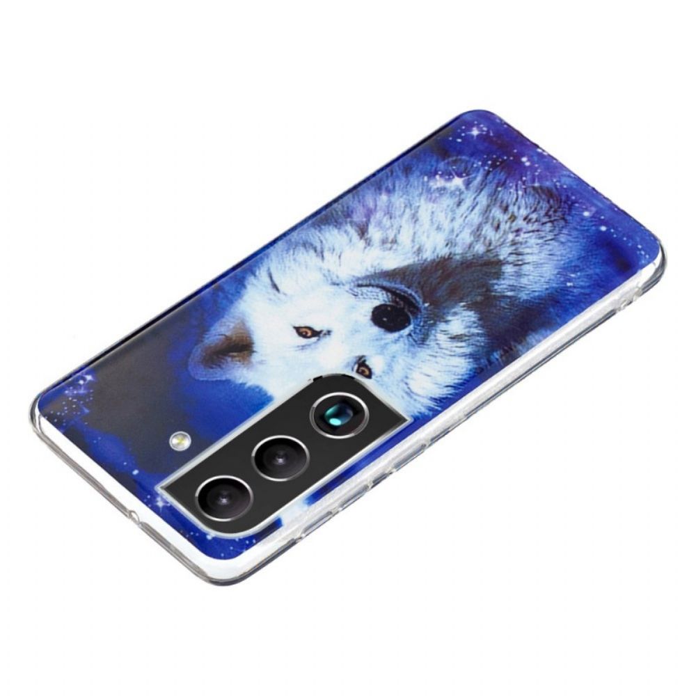 Hoesje voor Samsung Galaxy S22 Plus 5G Fluorescerende Wolf