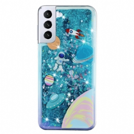 Hoesje voor Samsung Galaxy S22 Plus 5G Glitterruimte