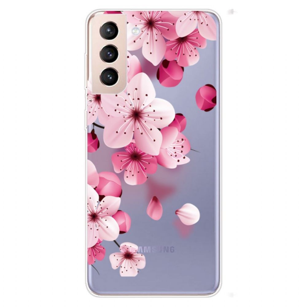 Hoesje voor Samsung Galaxy S22 Plus 5G Kleine Roze Bloemen