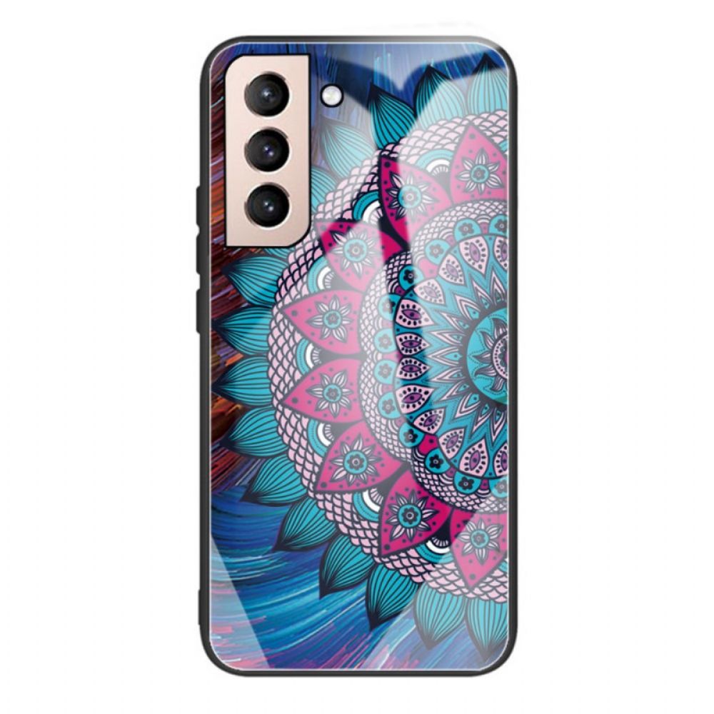 Hoesje voor Samsung Galaxy S22 Plus 5G Mandala Van Gehard Glas