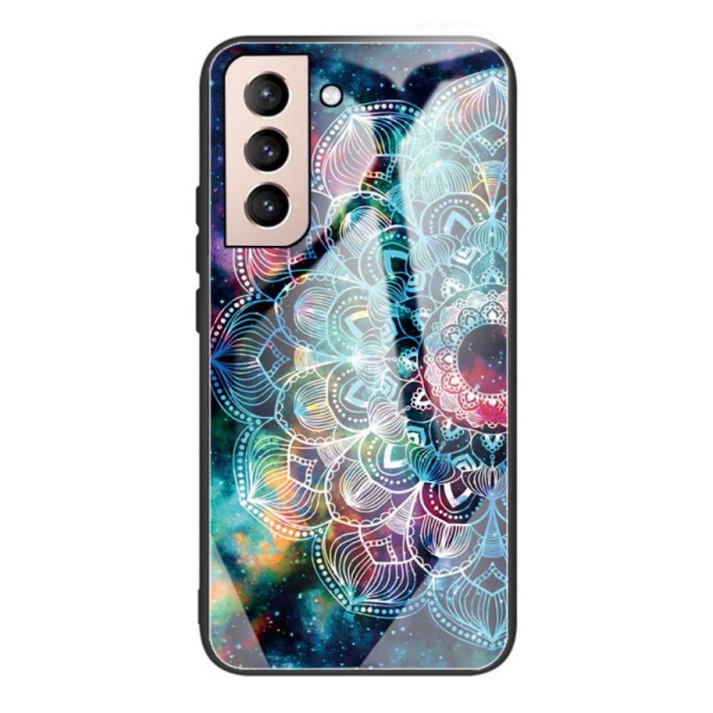 Hoesje voor Samsung Galaxy S22 Plus 5G Mandala Van Gehard Glas