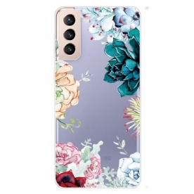 Hoesje voor Samsung Galaxy S22 Plus 5G Naadloze Aquarelbloemen