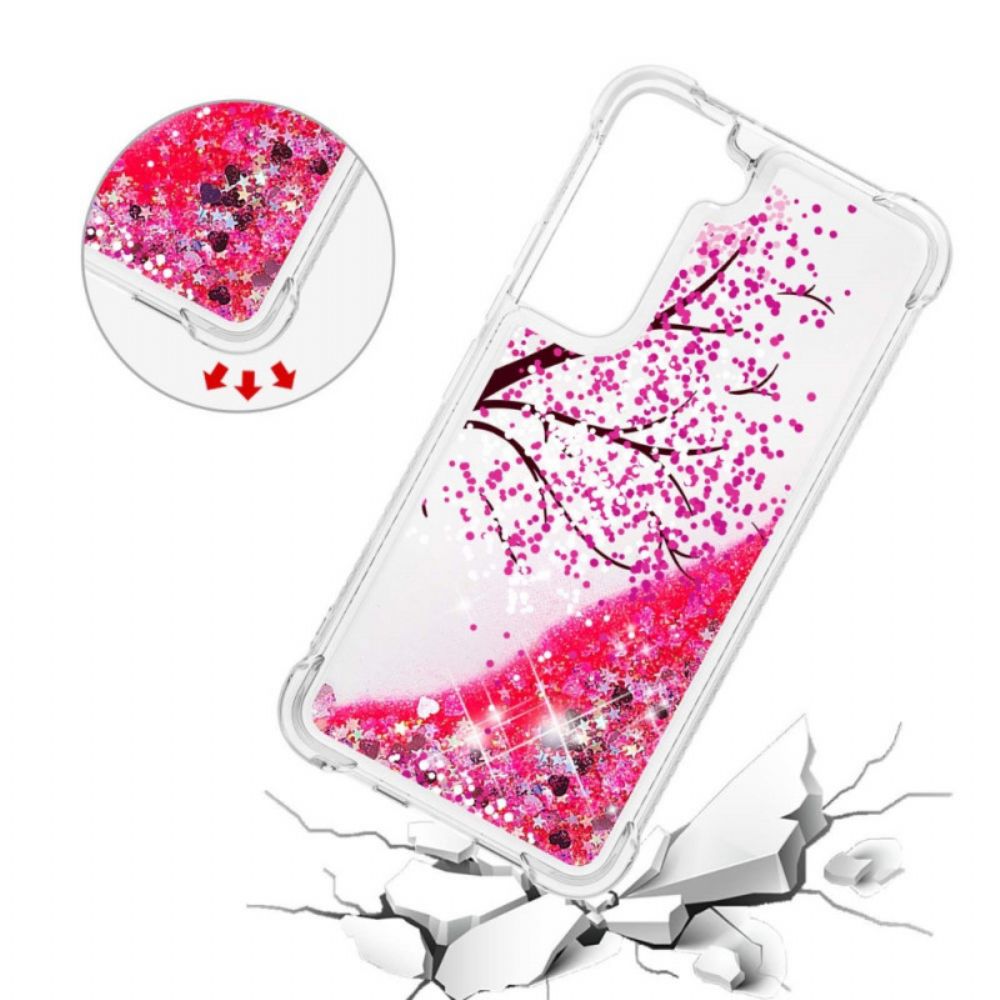 Hoesje voor Samsung Galaxy S22 Plus 5G Paillettenboom