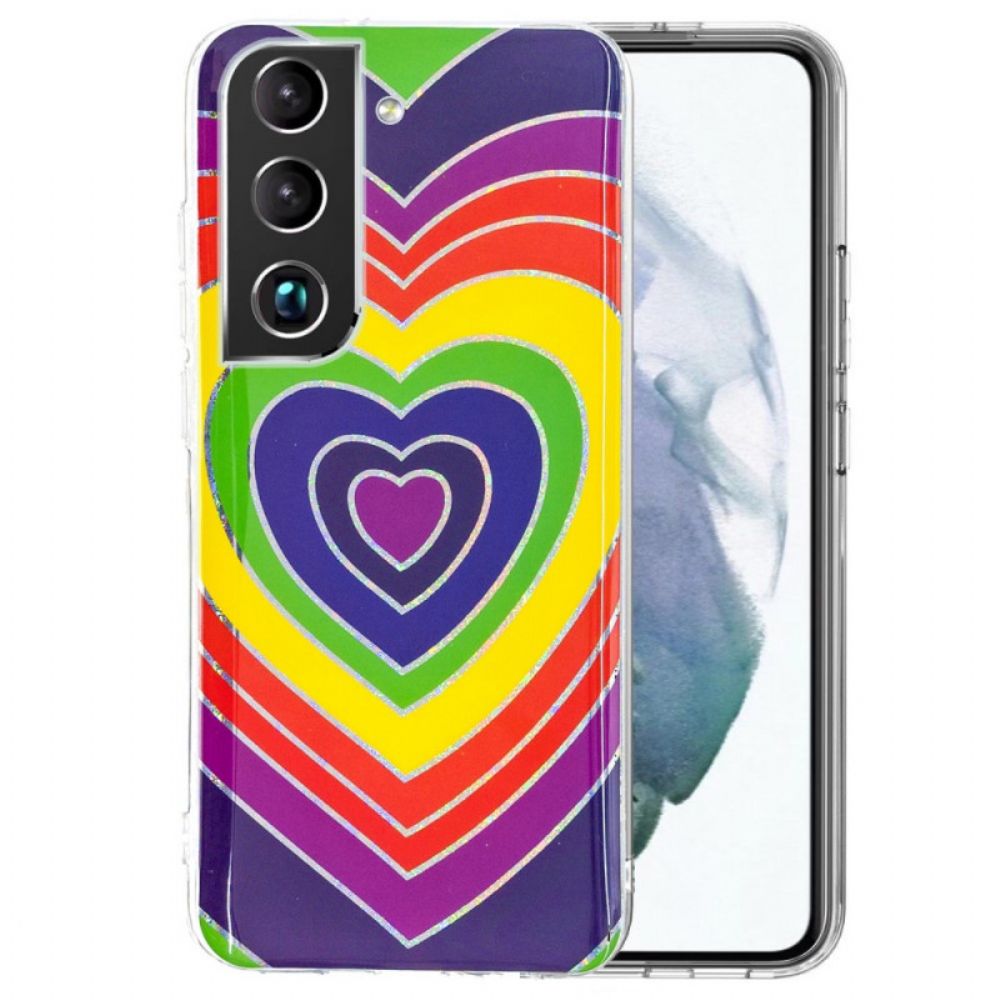 Hoesje voor Samsung Galaxy S22 Plus 5G Psychedelisch Hart