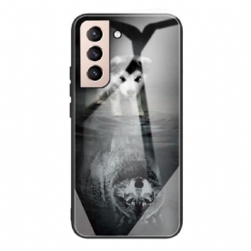 Hoesje voor Samsung Galaxy S22 Plus 5G Puppy Dream Gehard Glas