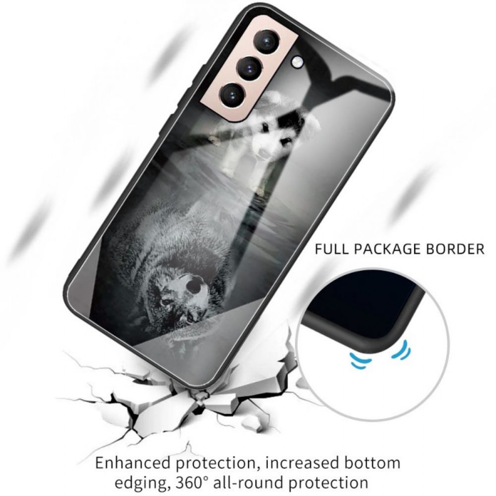 Hoesje voor Samsung Galaxy S22 Plus 5G Puppy Dream Gehard Glas