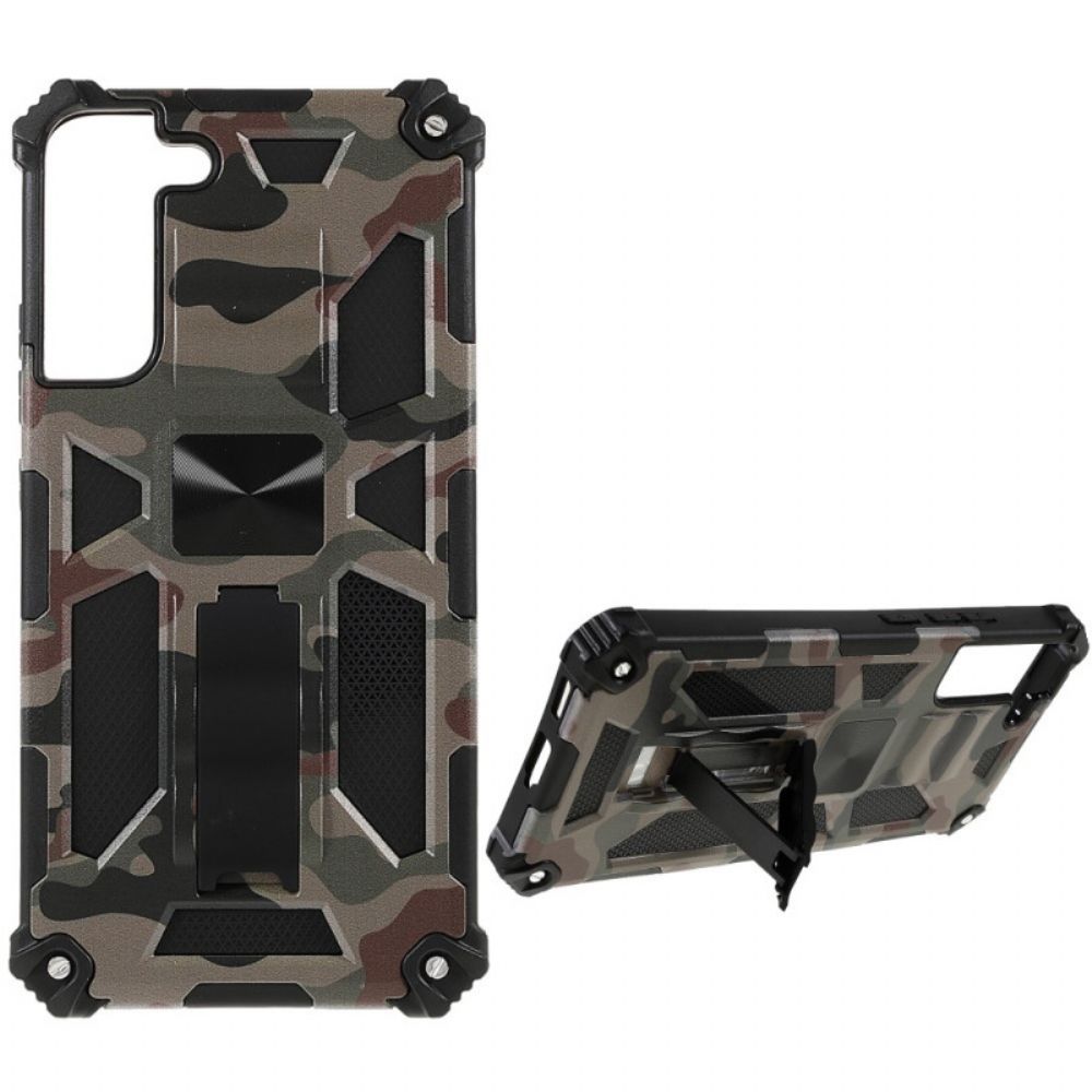 Hoesje voor Samsung Galaxy S22 Plus 5G Verwijderbare Ondersteuning Camouflage