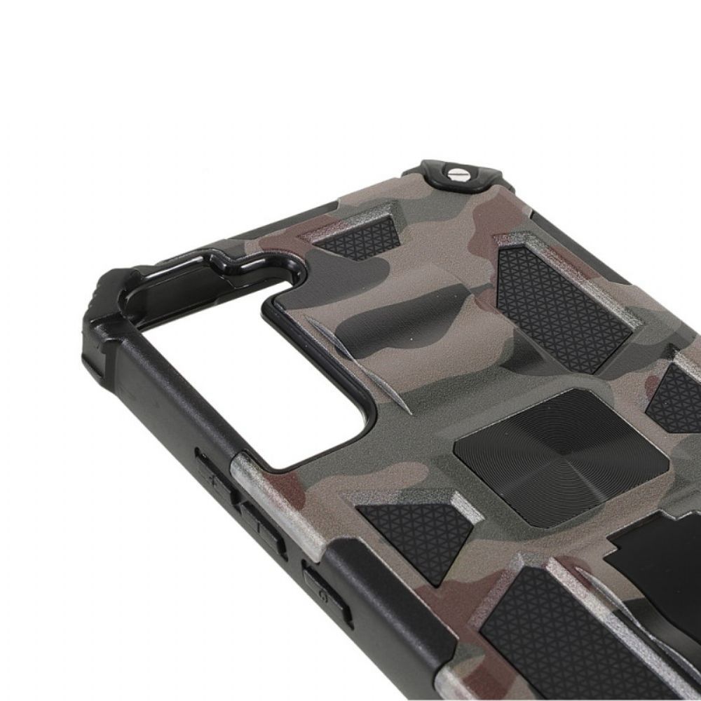 Hoesje voor Samsung Galaxy S22 Plus 5G Verwijderbare Ondersteuning Camouflage