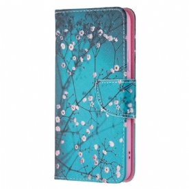 Leren Hoesje voor Samsung Galaxy S22 Plus 5G Bloeiende Boom