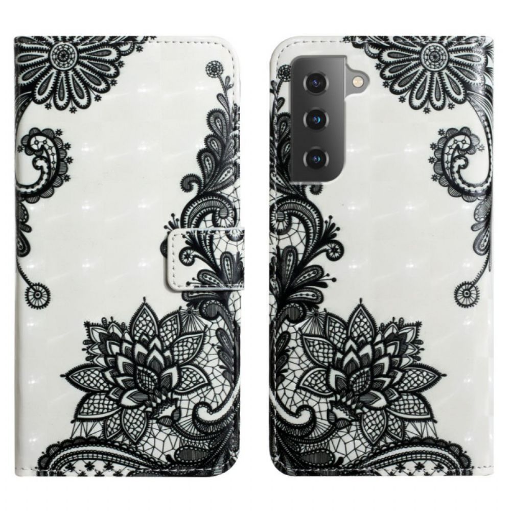 Leren Hoesje voor Samsung Galaxy S22 Plus 5G Kant