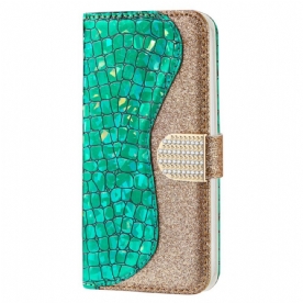 Leren Hoesje voor Samsung Galaxy S22 Plus 5G Kroondiamanten