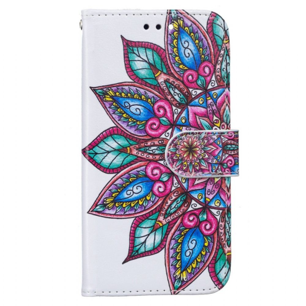 Leren Hoesje voor Samsung Galaxy S22 Plus 5G Mandala Getekend