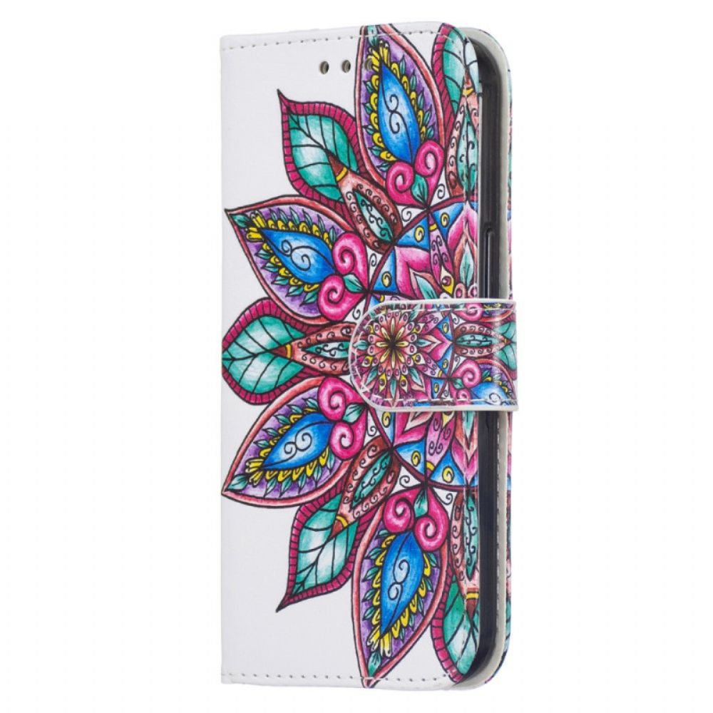 Leren Hoesje voor Samsung Galaxy S22 Plus 5G Mandala Getekend