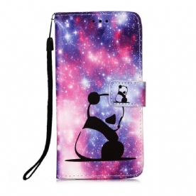 Leren Hoesje voor Samsung Galaxy S22 Plus 5G Panda Galaxy