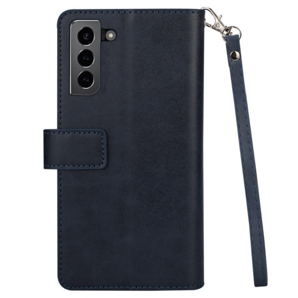 Leren Hoesje voor Samsung Galaxy S22 Plus 5G Portemonnee En Lanyard