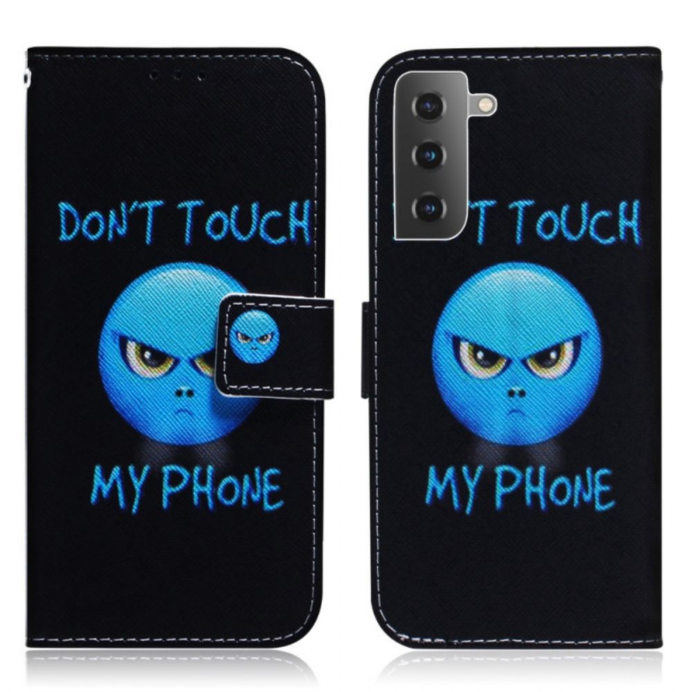 Leren Hoesje voor Samsung Galaxy S22 Plus 5G Telefoon Emoji