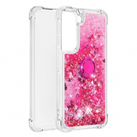 Telefoonhoesje voor Samsung Galaxy S22 Plus 5G Glitter Ring-ondersteuning