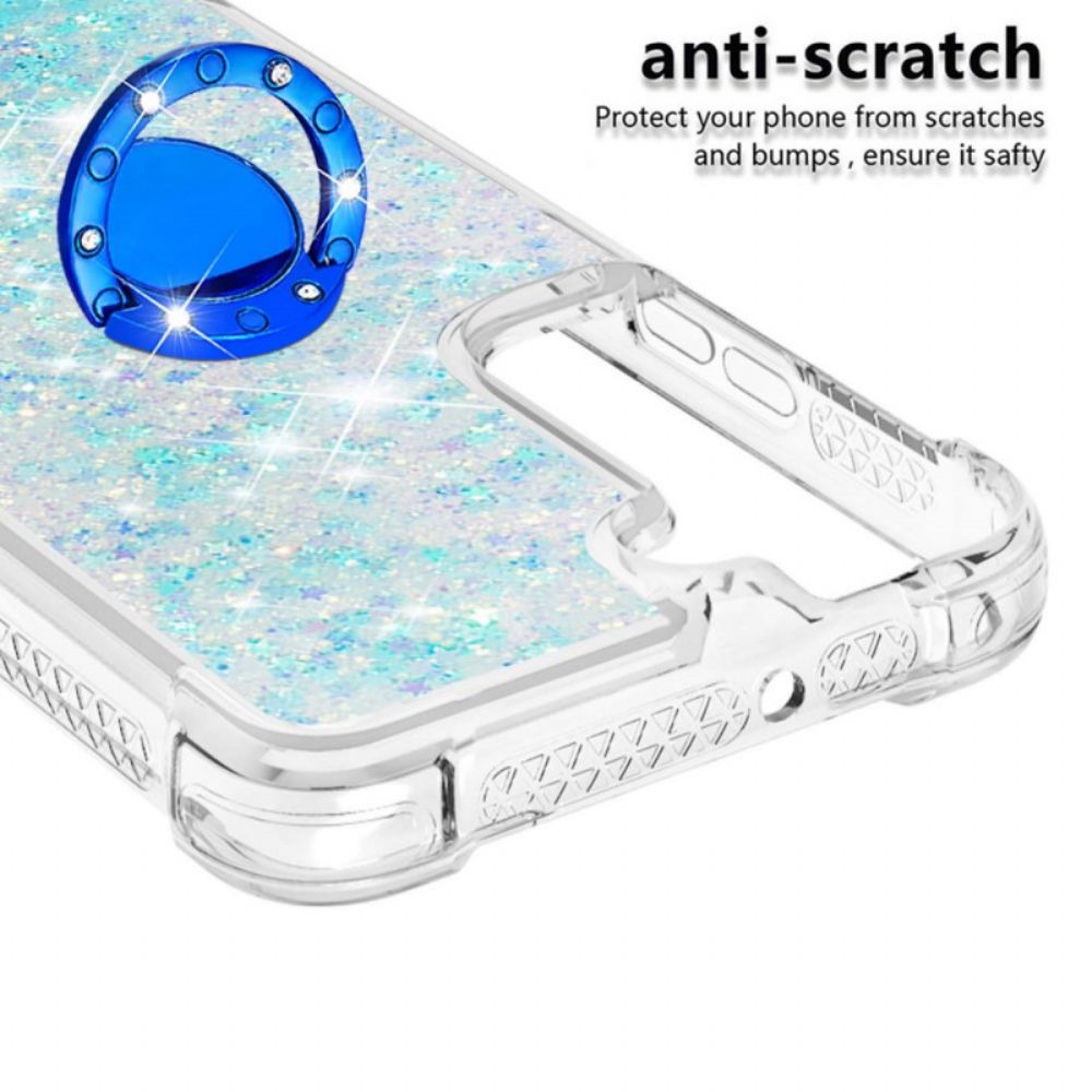 Telefoonhoesje voor Samsung Galaxy S22 Plus 5G Glitter Ring-ondersteuning