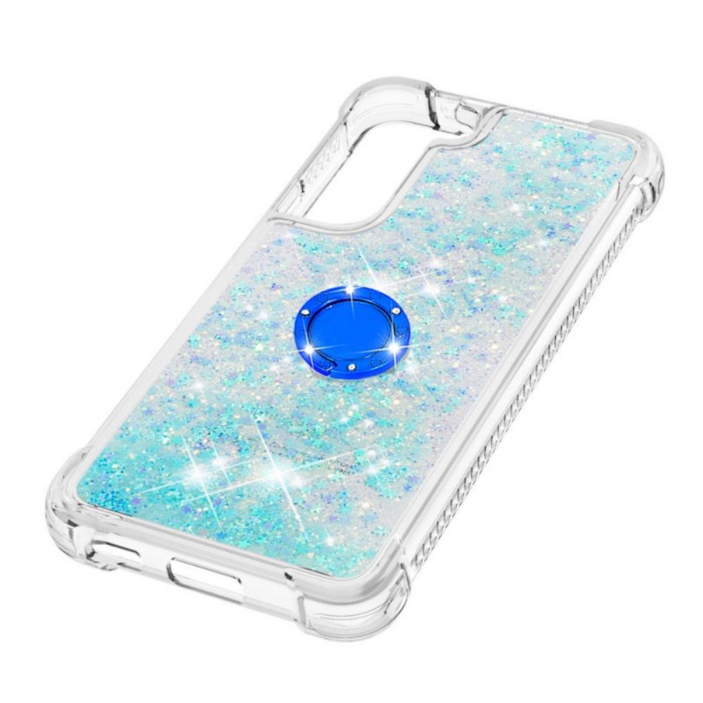 Telefoonhoesje voor Samsung Galaxy S22 Plus 5G Glitter Ring-ondersteuning