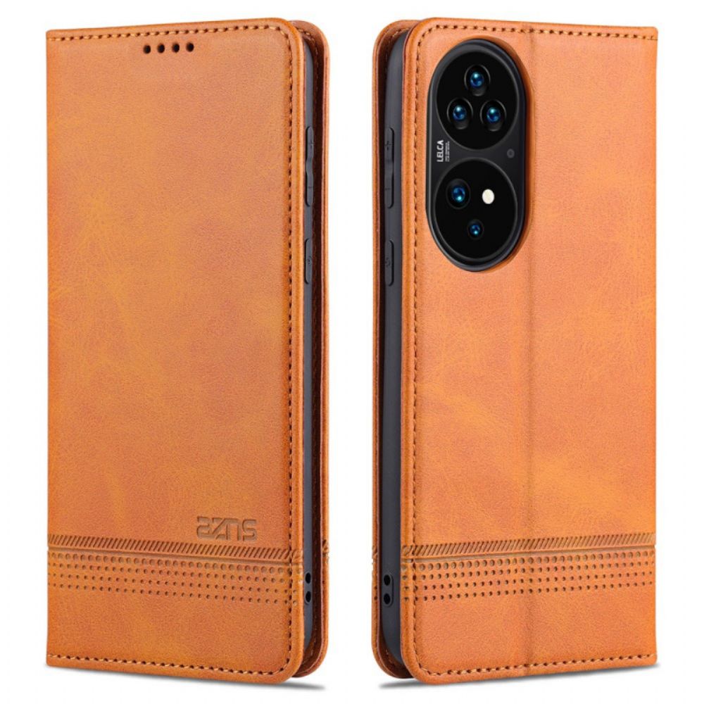 Bescherming Hoesje voor Huawei P50 Pro Folio-hoesje Azns Lederen Stijl