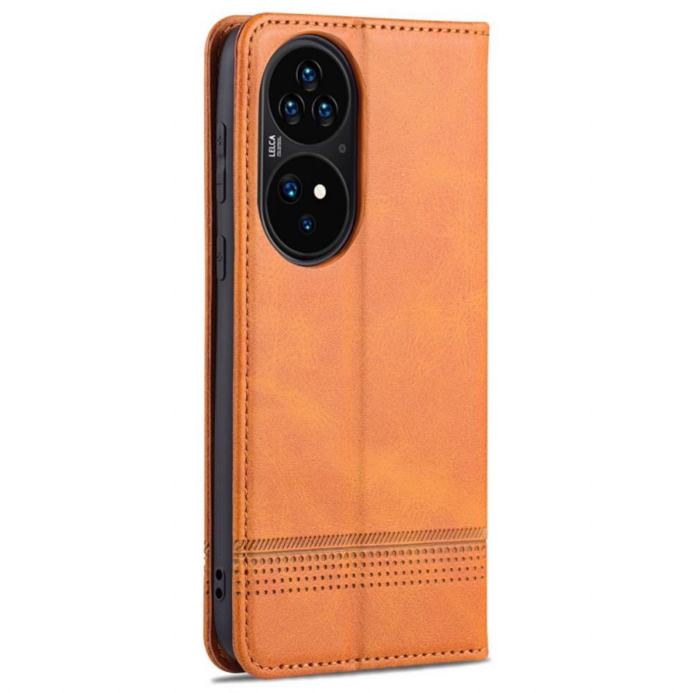 Bescherming Hoesje voor Huawei P50 Pro Folio-hoesje Azns Lederen Stijl