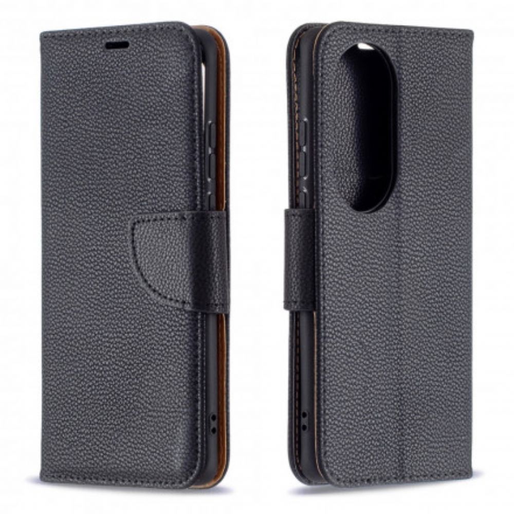 Folio-hoesje voor Huawei P50 Pro Flip Case Litchi Flap Schuin