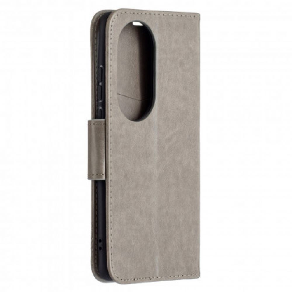 Folio-hoesje voor Huawei P50 Pro Flip Case Vlinders En Schuine Klep