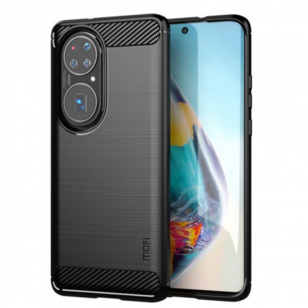 Hoesje voor Huawei P50 Pro Mofi Geborstelde Koolstofvezel