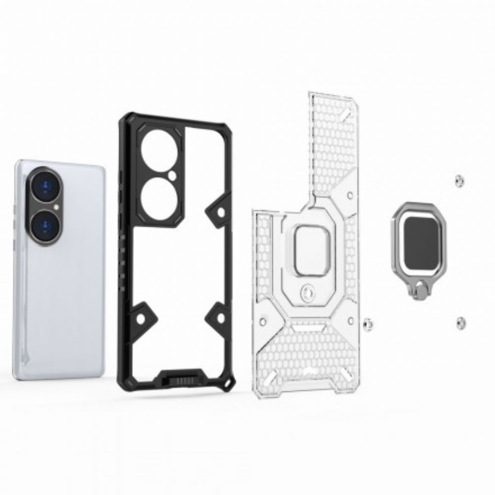 Hoesje voor Huawei P50 Pro Resistente Hybride Honingraatstijl