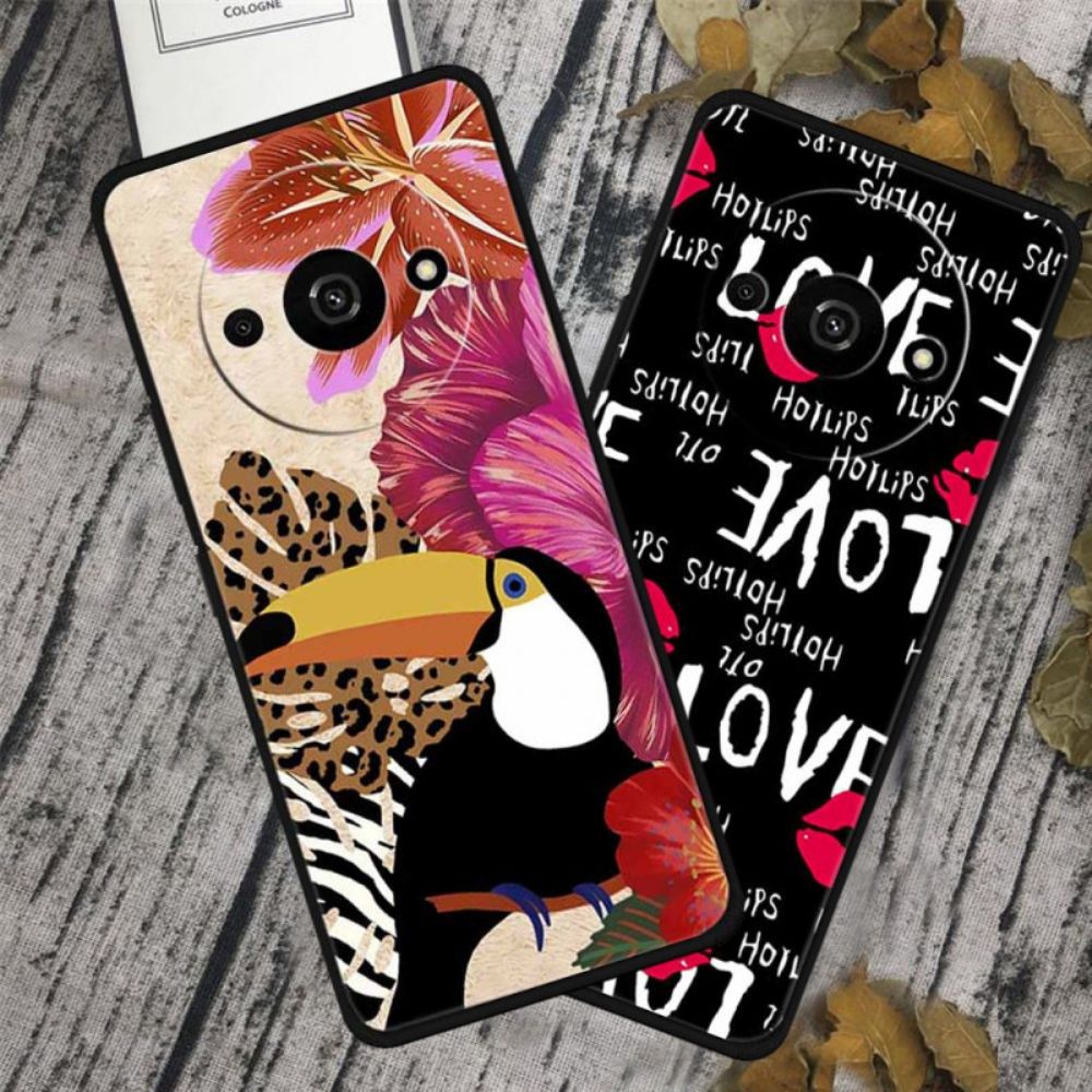 Case Hoesje Poco C61 Telefoonhoesje Dame Met De Zwarte Hoed