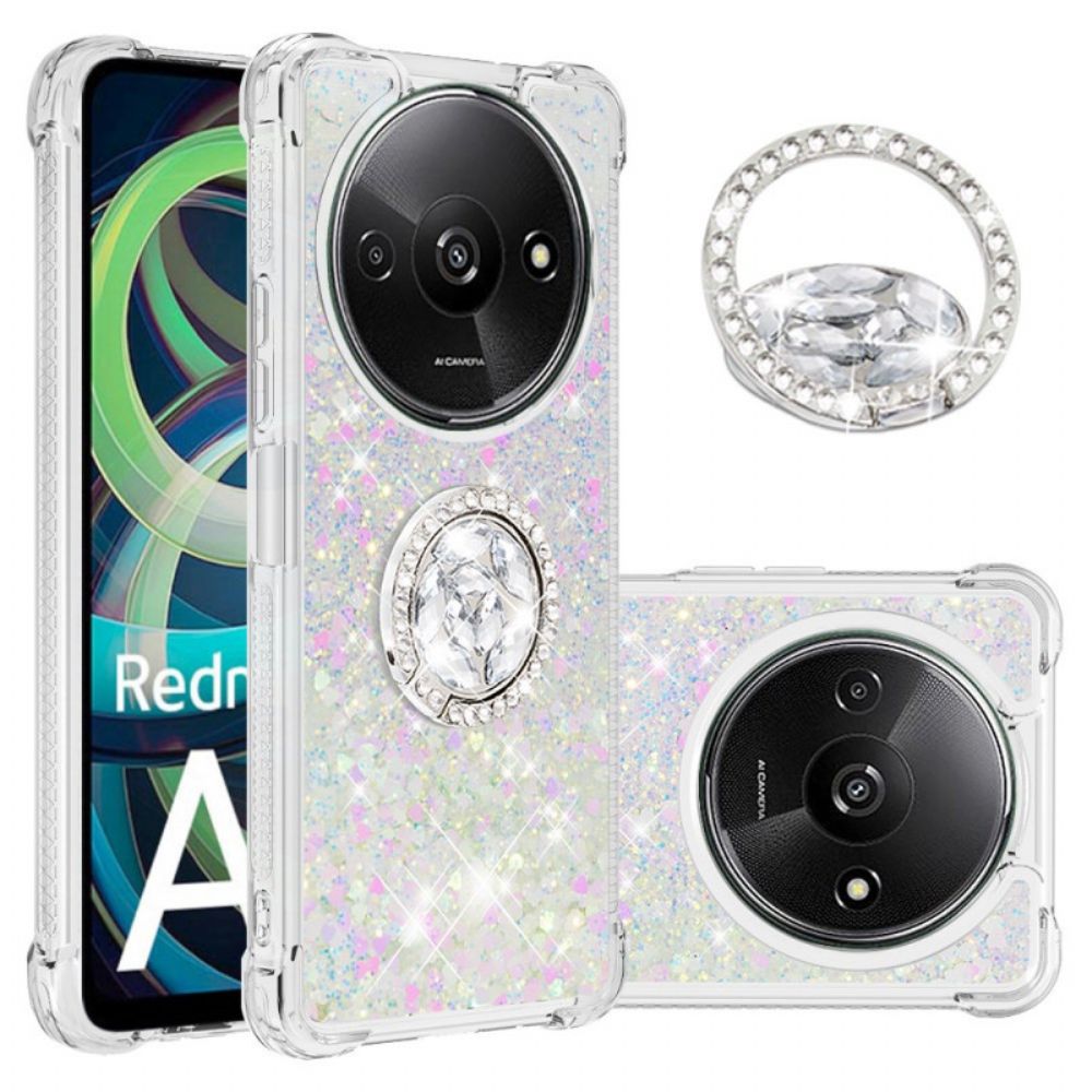 Case Hoesje Poco C61 Telefoonhoesje Glitterringsteun