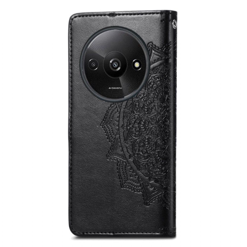 Flip Case Leren Poco C61 Barok Mandala Met Riempje