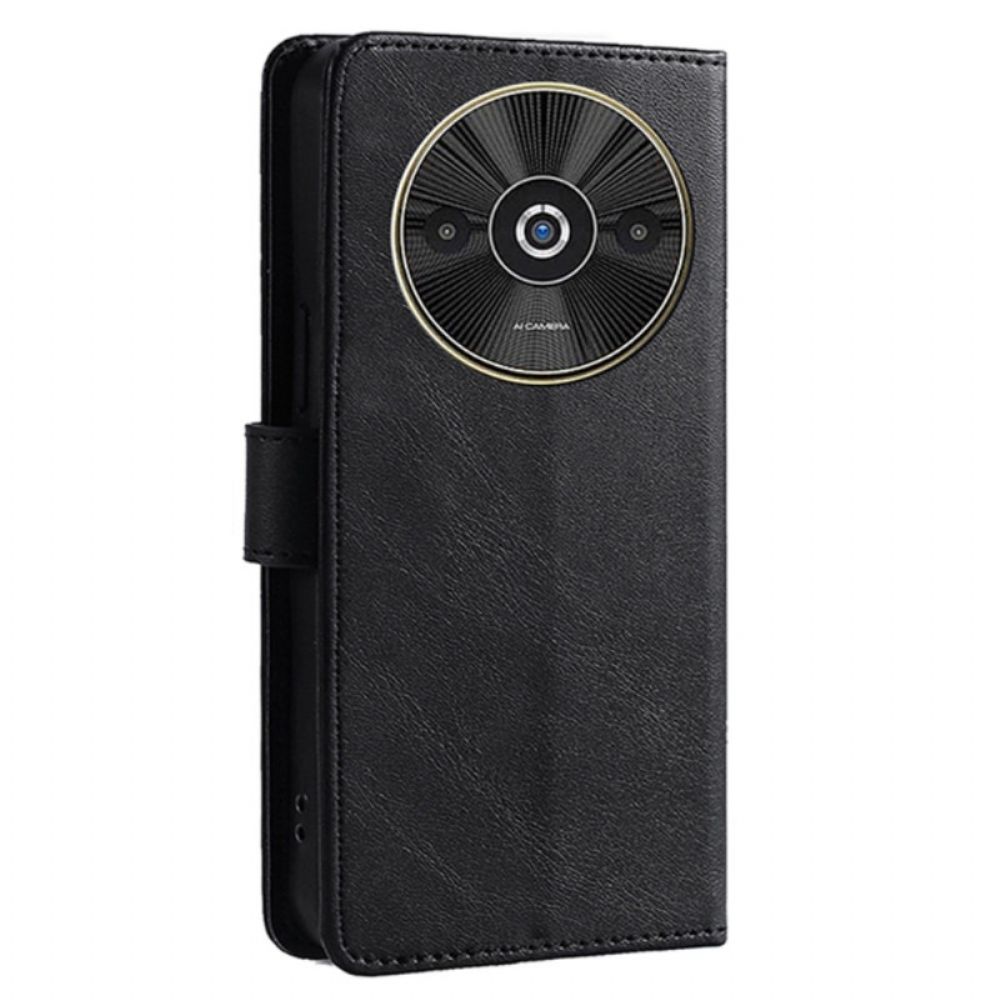 Flip Case Leren Poco C61 Retro