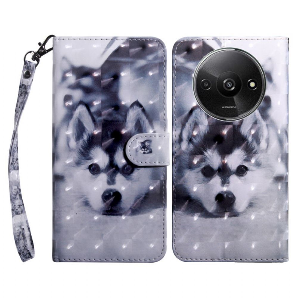 Folio-hoesje Poco C61 Husky Met Riem