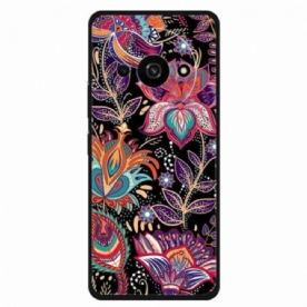 Hoesje Poco C61 Paarse Bloemen