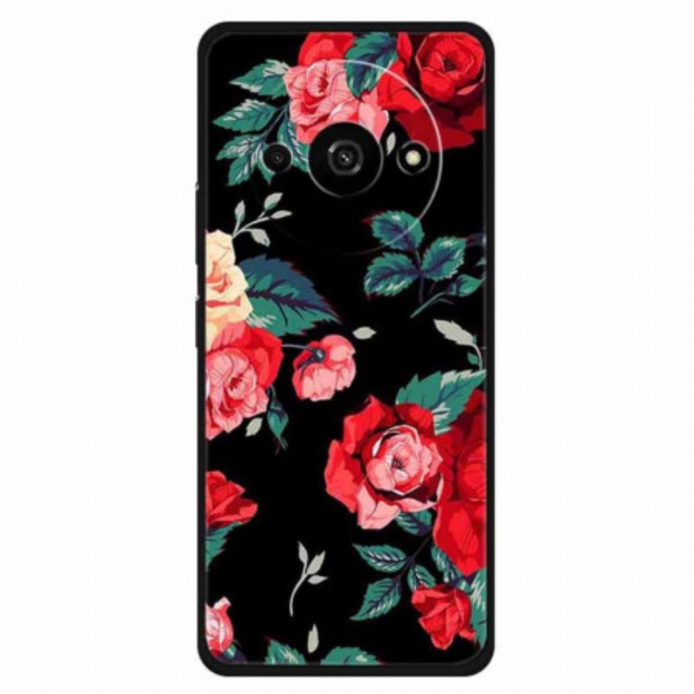 Hoesje Poco C61 Rode Bloemen