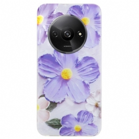 Hoesje Voor Poco C61 Paarse Bloemen