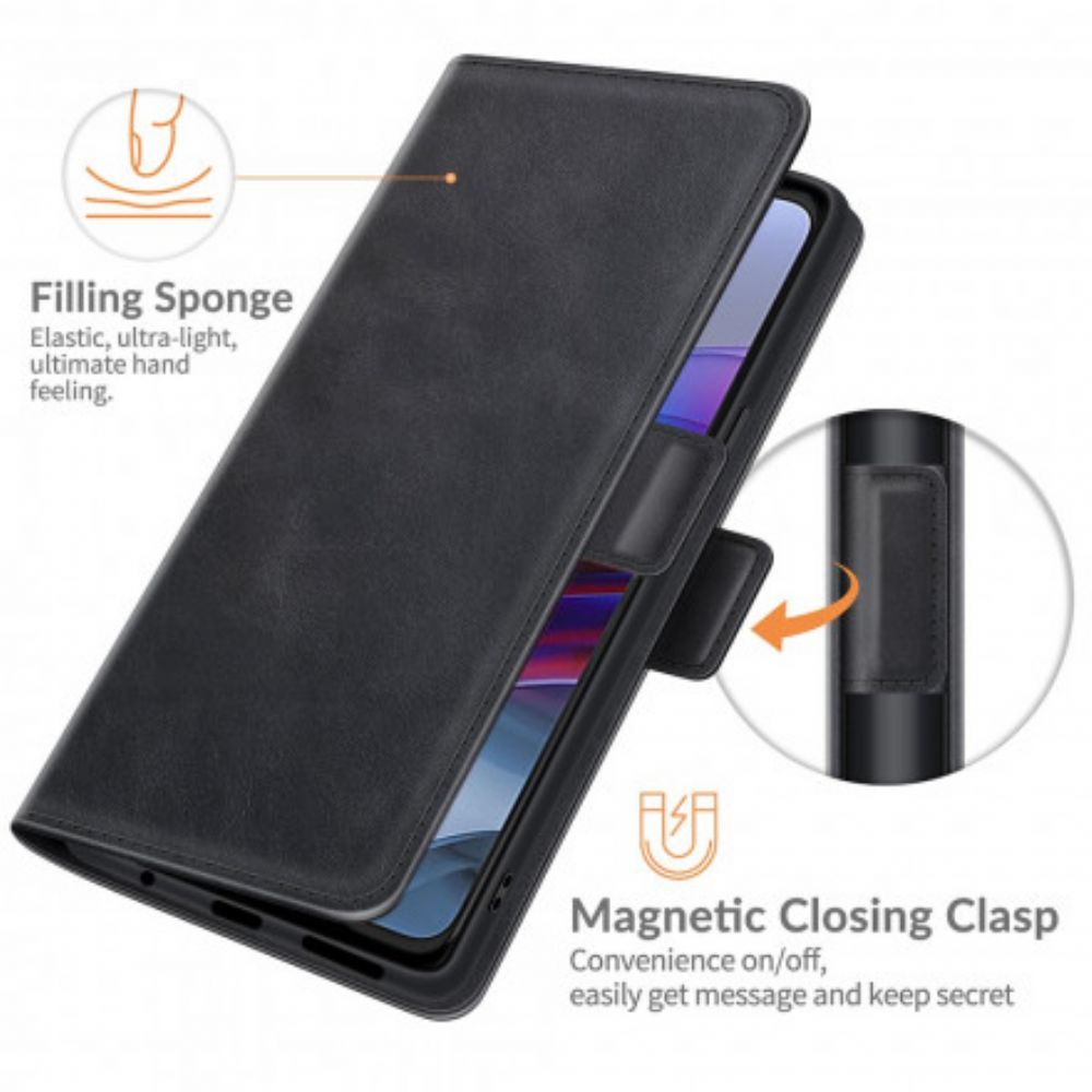 Folio-hoesje voor Moto G100 Flip Case Dubbele Klep