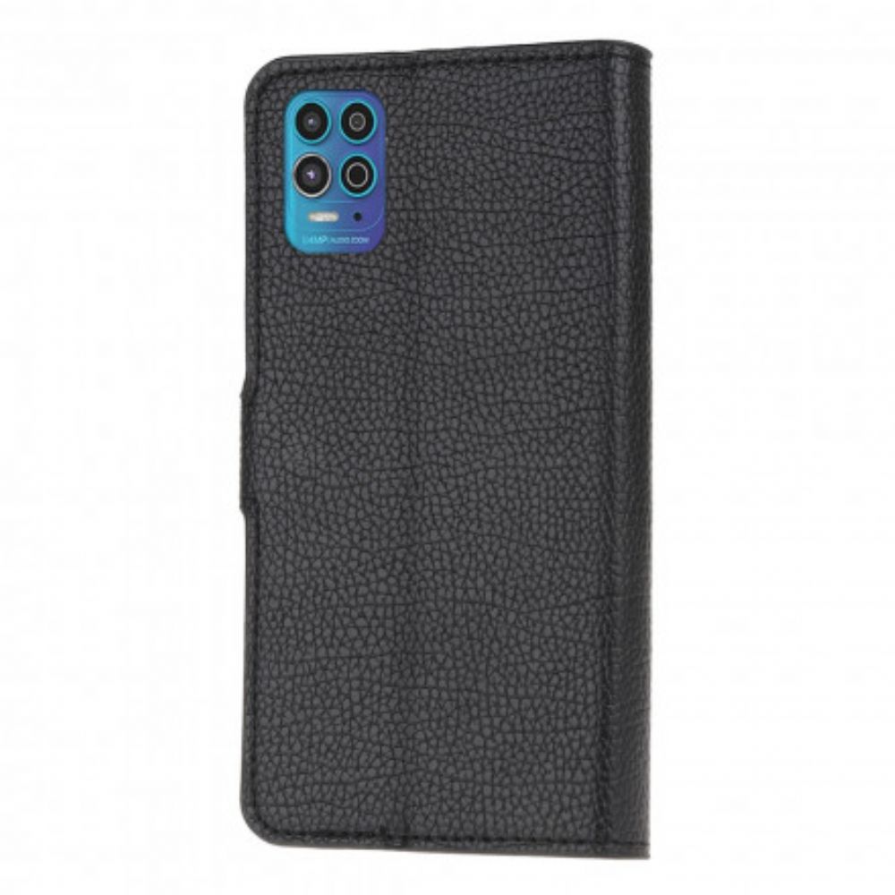 Leren Hoesje voor Moto G100 Litchi-leereffect