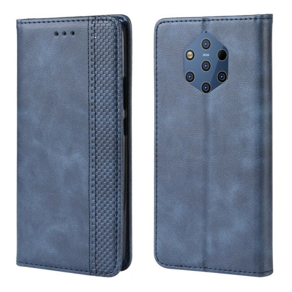 Bescherming Hoesje voor Nokia 9 PureView Folio-hoesje Gestyled Vintage Leereffect