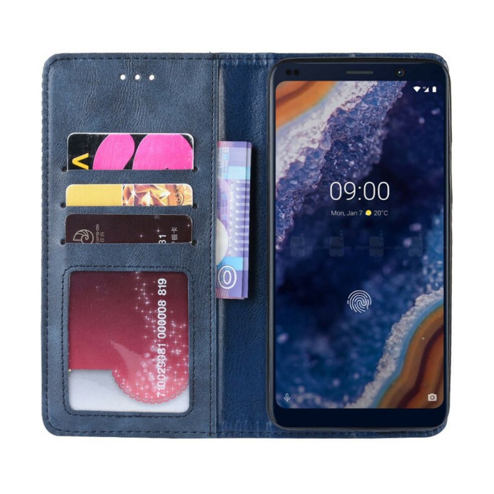 Bescherming Hoesje voor Nokia 9 PureView Folio-hoesje Gestyled Vintage Leereffect