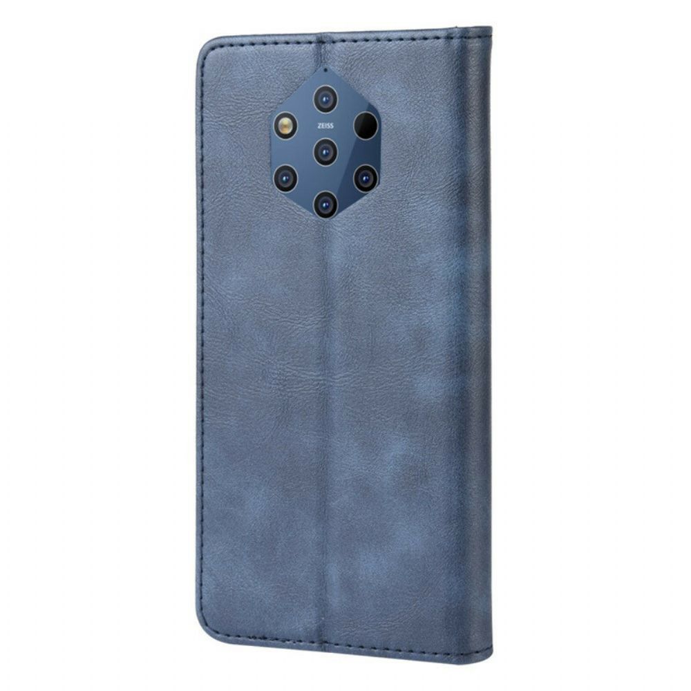 Bescherming Hoesje voor Nokia 9 PureView Folio-hoesje Gestyled Vintage Leereffect