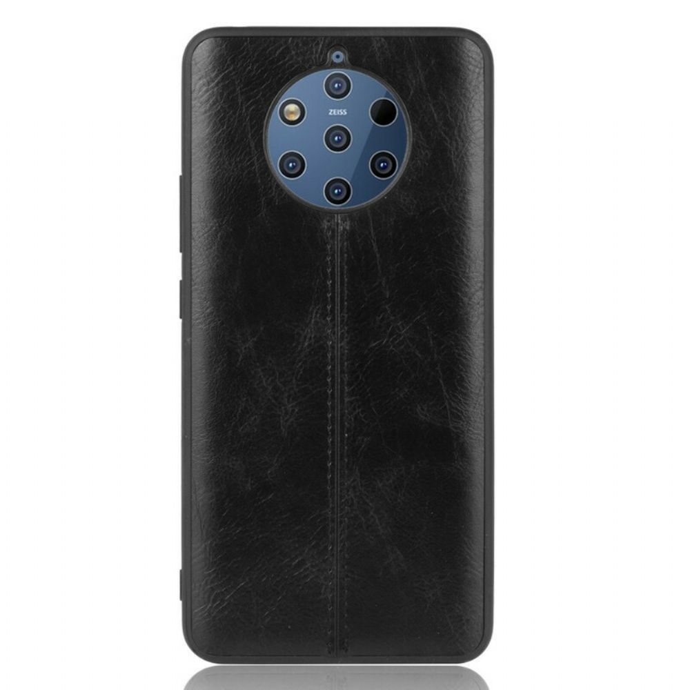 Telefoonhoesje voor Nokia 9 PureView Naad Leereffect