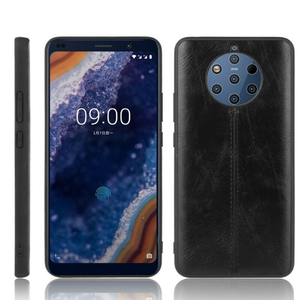 Telefoonhoesje voor Nokia 9 PureView Naad Leereffect